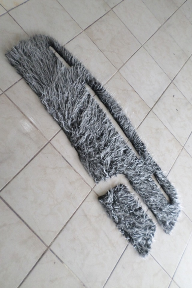 Tempra Tipo Uyumlu Torpido Örtüsü Peluş Kumaş Gri - Siyah