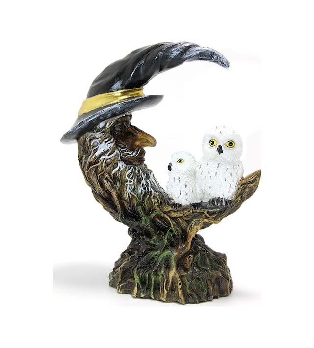 1 Adet Ay Ağacı Baykuş Ledli Dekoratif Gece Lambası Masaüstü Aydınlatma, Night Light, Table Lamp, Dekoratif Figür