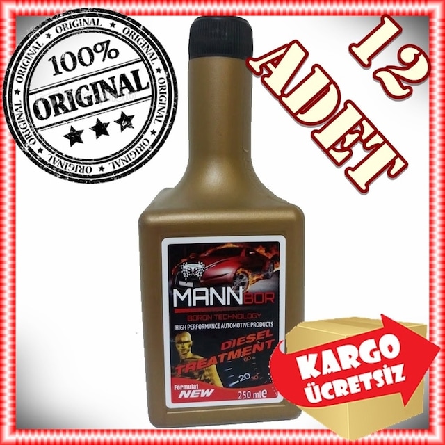 Mannbor Boron Teknoloji Dizel Mazot Yakıt Katkısı 250Ml x12 Adet