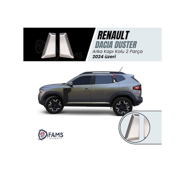 Renault Duster 2024 Üzeri Krom Arka Kapı Kolu 2 Kapı P. Çelik