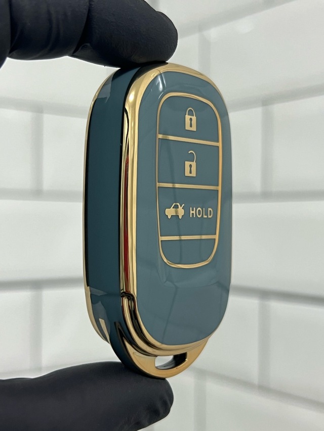 Yeni Honda Civic Crv Hrv Accord Smart Uyumlu Nano Anahtar Kılıfı Gri - Gold