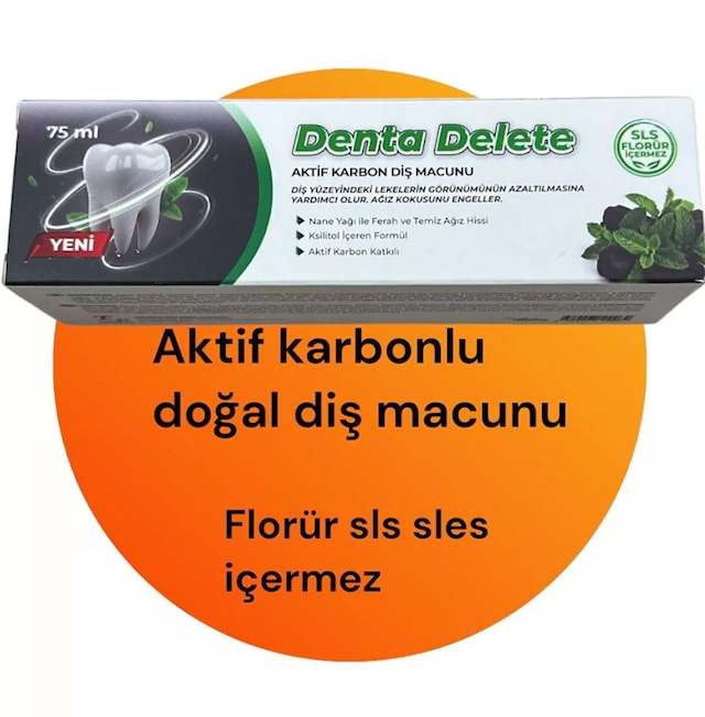 Denta Delete Aktif Karbon Doğal Diş Macunu 75 Ml Beyazlatma