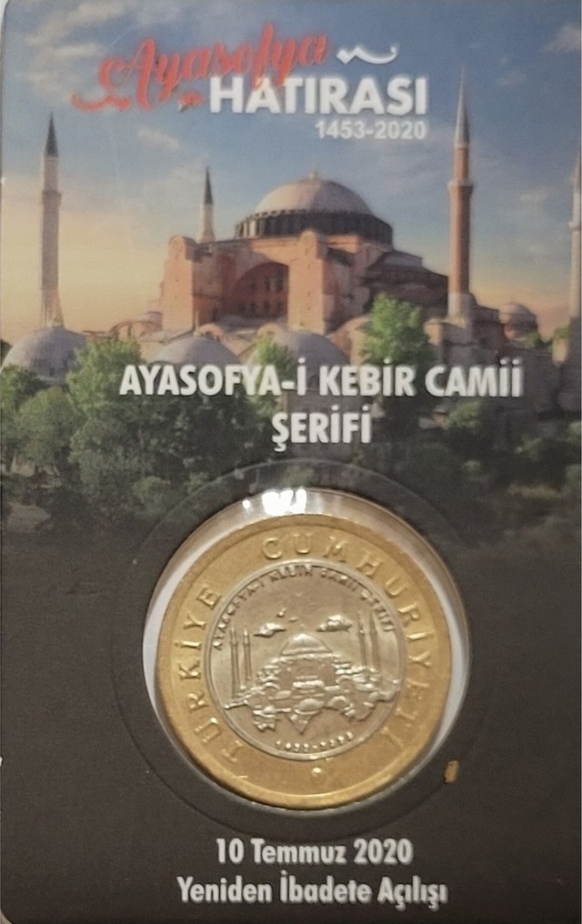 Ayasofya-i Kebir Camii Şerifi Yeniden Ibadete Açılışı, 1 Lira 2020 Hatıra Para Ve Kiti