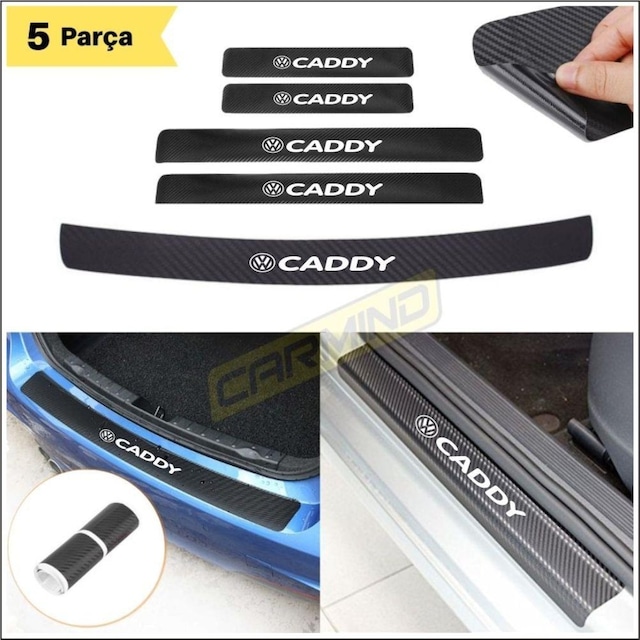 Vw Caddy Bagaj Ve Kapı Eşiği Karbon Sticker Set