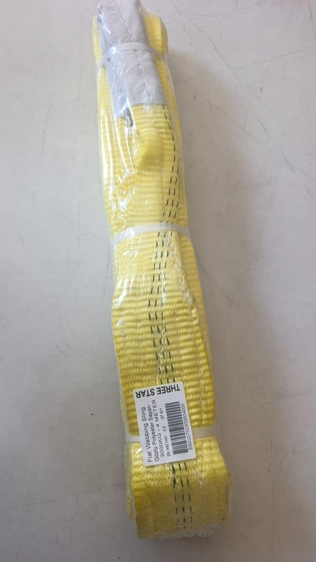 4 Metre 3 Ton Çeker Sapan Halat Zekioğlu Group Flat Webbing Sling Gözlü Polyester Sapan 3000kg Taşıma Kapasiteli 4 Metre Kaldırma Sapanı