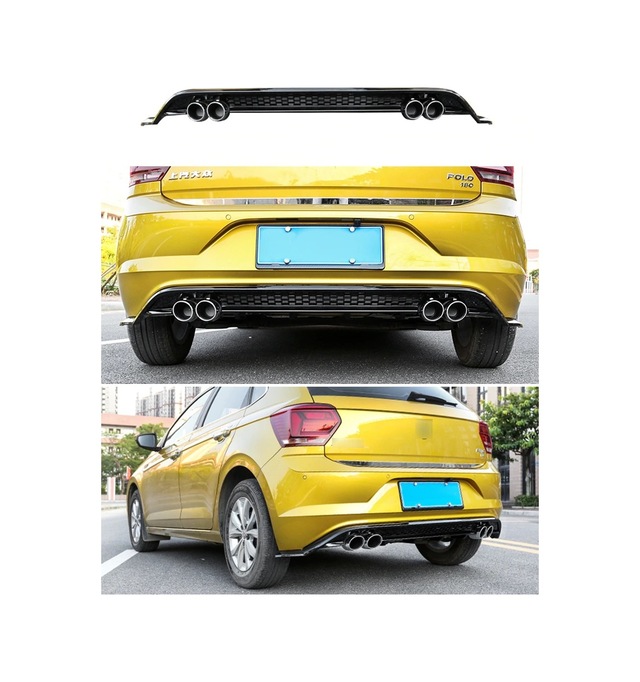 Vw Polo Difizör Arka Tampon Eki Parlak Siyah Egzozlu 2018 2020
