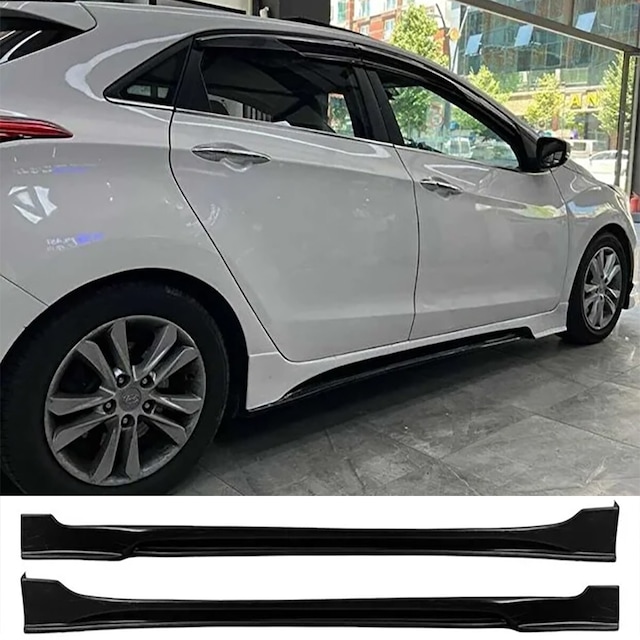 Hyundai İ30 Custom Yan Marşpiyel Seti Plastik 2 Adet Mat Siyah 2012 2013 2014 2015 2016 2017 Karlık+ek+bodykit