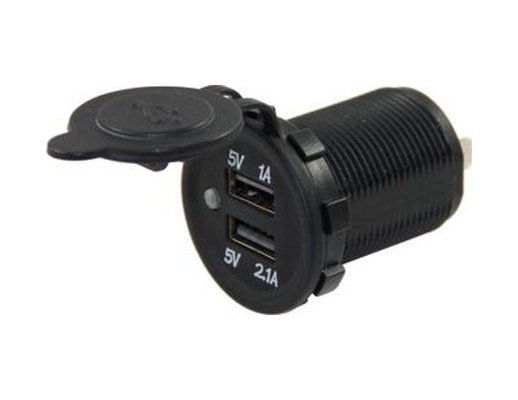 Araç Içi Oto Çakmaklık Giriş 8-32V Usb Çıkış 5V 1A ve 5V 2.1Pano Kulaksız 30 MM Çap