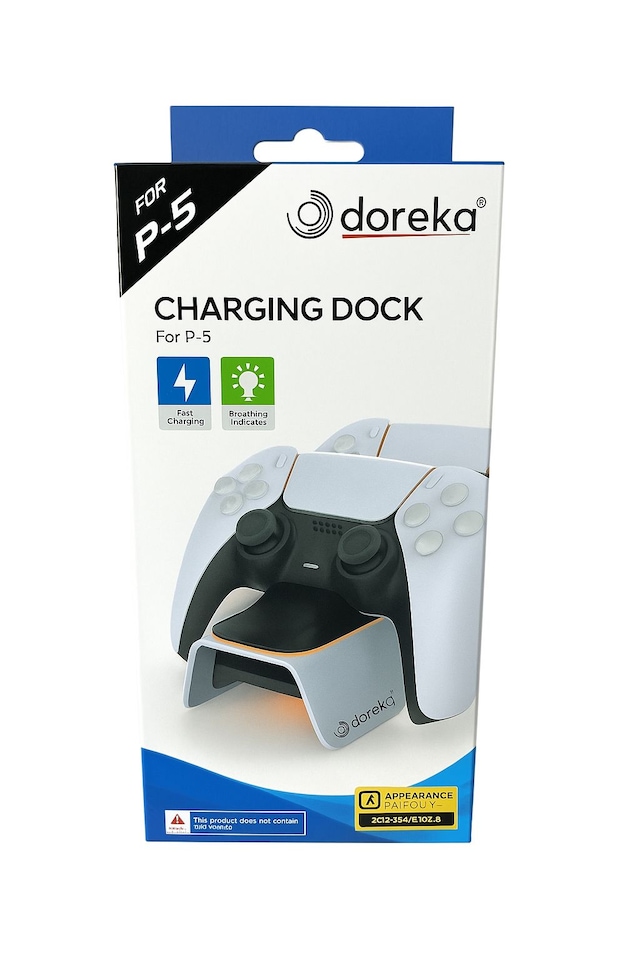 Doreka Ps5 Dualsense Şarj İstasyonu Playstation 5 Uyumlu Charging Station - Tp5-0521e Beyaz