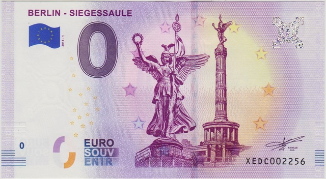 Hatıra 0 Euro 2018 Berlin Sıegessaule-almanya. Çil. 5000 Adet Basılmıştır. Nadir.