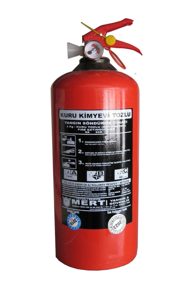 Denizcilik/marine Sörvey Sertifikalı 2 Kg Abc Kuru Kimyevi Tozlu Yangın Söndürme Tüpü