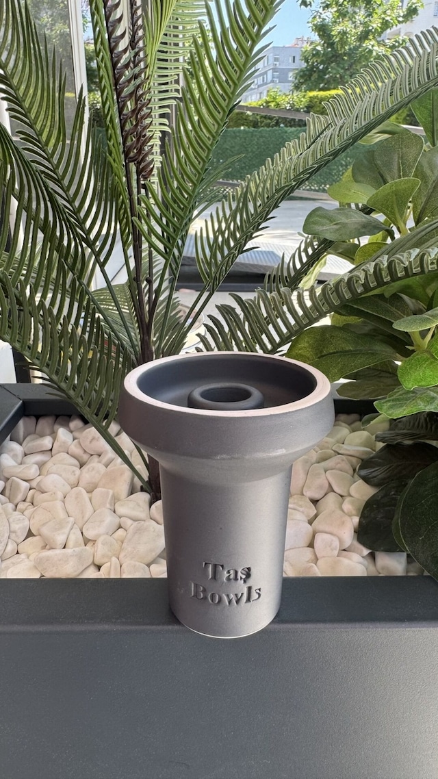 Taş Bowls Nargile Lülesi Phunnel Büyük Boy / Mat Füme Antrasit