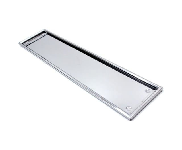 ( 1 adet ) Paslanmaz Krom Metal Nikelajlı Plakalık Dikdörtgen 52.7 CM x 11.5 CM