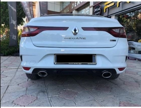 Autogp Renault Megane 4 Arka Tampon Difüzörü Sedan 2016+ Siyah