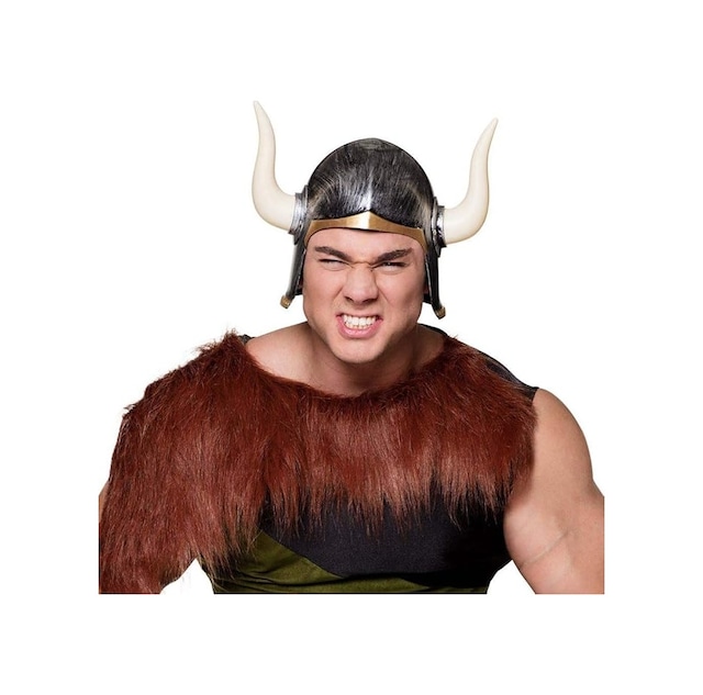 Mega Boynuzlu Viking Ivar Kaskı Eskitilmiş Desen Renk