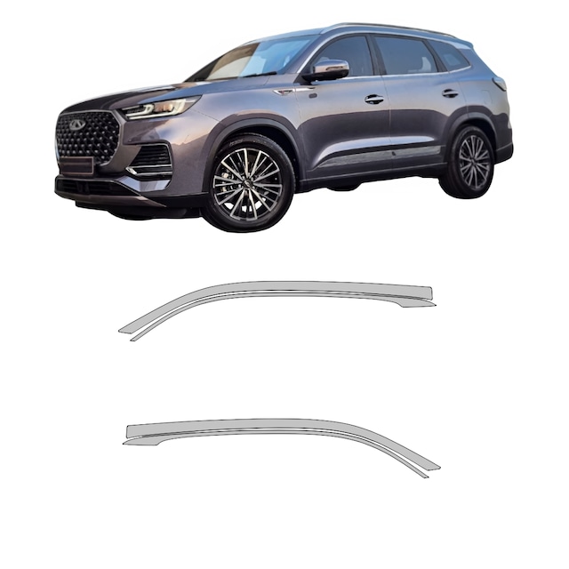 Chery Tiggo 8 Pro Max Özel 210 Mikron Premium Tpu Ppf Film Kaplama Üst Direkler