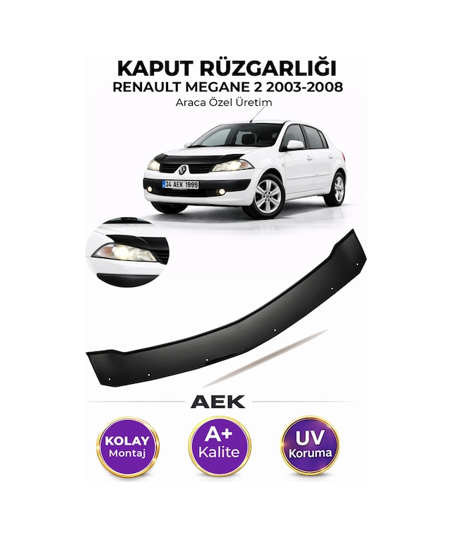 Renault Megane 2 Kaput Rüzgarlığı 2004-2010