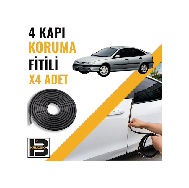 Renault Laguna 1 Sedan Kapı Koruma Fitili-4 Kapı-siyah-bm2185