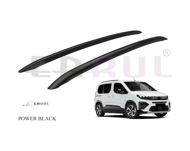 Erkul Fıat Doblo Long 2010-2022 Power Flush Tavan Çıtası Siyah