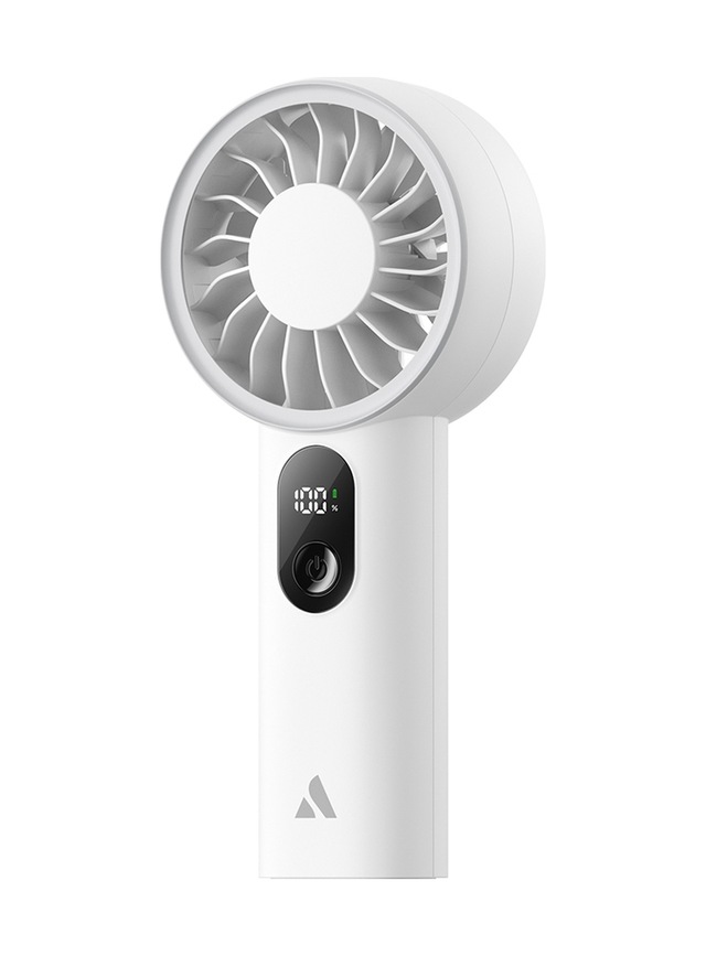 Aecooly Pe01 El Fanı Dijital Led Göstergeli 5 Kademeli Portatif Soğutucu Beyaz