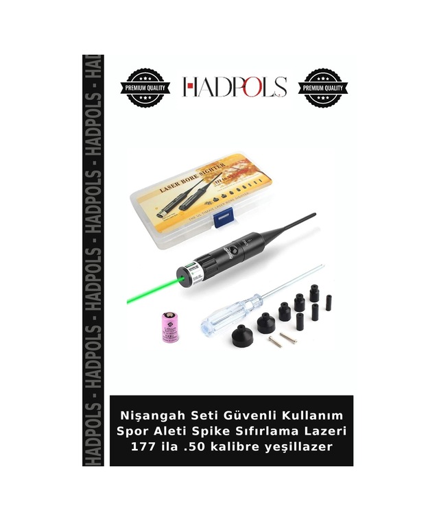 Nişangah Seti Güvenli Kullanım Spor Aleti Spike Sıfırlama Lazeri 177 İla .50 Kalibre Yeşillazer