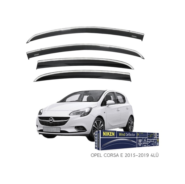 Opel Corsa E Niken Kromlu Cam Rüzgarlığı 4lü Set 2012 2018