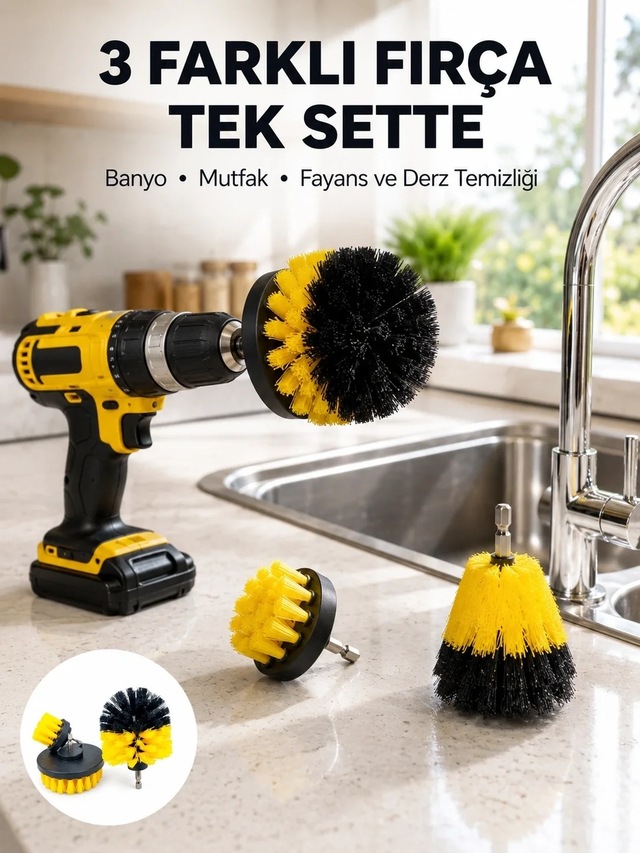 Ers Banyo, Mutfak, Jant Ve Fayans Temizliği İçin Uygun Matkap Başlığı
