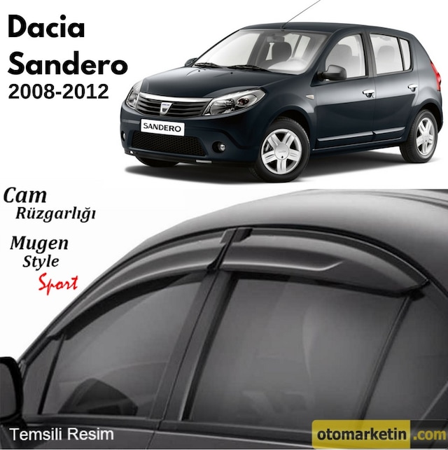 Dacia Sandero Mugen Cam Rüzgarlığı 2008-2012