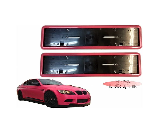 Pembe Araç Plakalığı 2 Adet Pembe Renkli Plaka Kabi 228108694