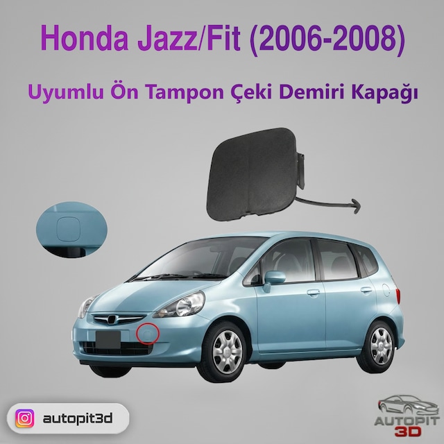 Honda Jazz / Fıt 2003-2008 Ön Tampon Çeki Demiri Kapağı