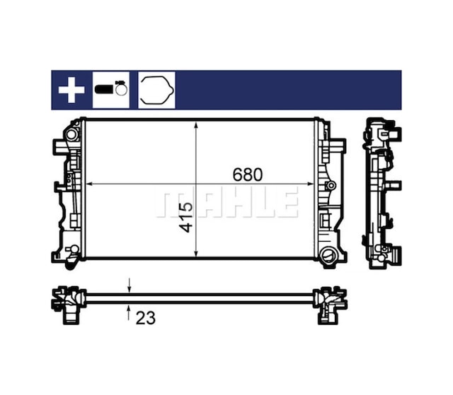 Radyatör Mahle Cr1710000s Sprinter 2006-2018 / 2018+ 651 Motor Crafter 2006-2018 Oem 9065000202