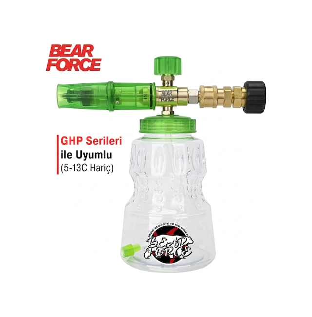 Robeve Bear Force Foam Lance Köpük Yapıcı Aparat 1l Köpük Aparatı Basınçlı Yıkama Makineleri Için Köpük Aparatı Çift Nozzle İle Birlikte Foam Canon Bosch Ghp Serisi Uyumlu