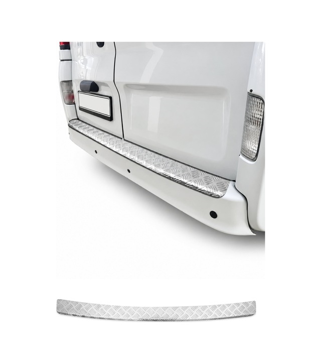 Renault Master 2010-2024 / Opel Movano B 2010-2021 Uyumlu Mat Arka Tampon Eşiği Alüminyum Gümüş
