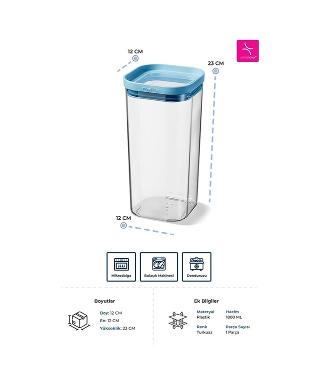 Seoul Kuru Gıda Saklama Kabı 1800ml