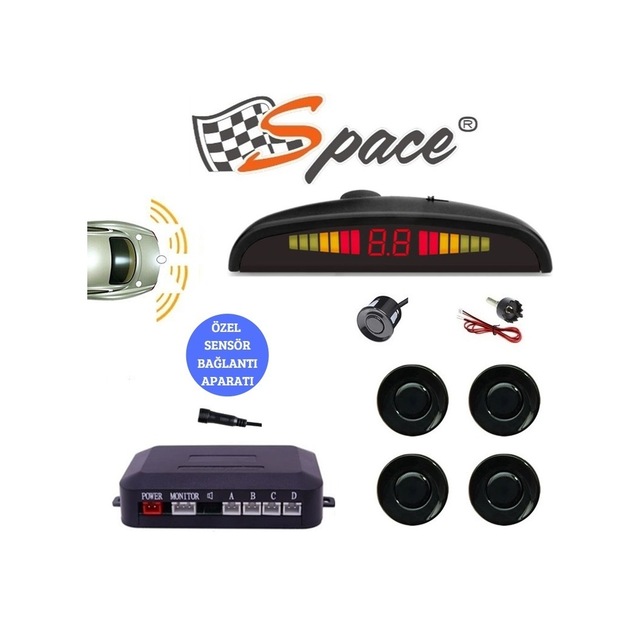 Space Park Sensörü Türkçe Sesli 22 Mm Siyah / Gupr19-s