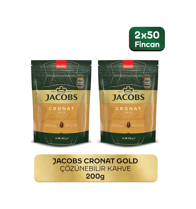 Jacobs Cronat Gold Granül Kahve 100 Gr X 2 Adet : 200 Gr Granül