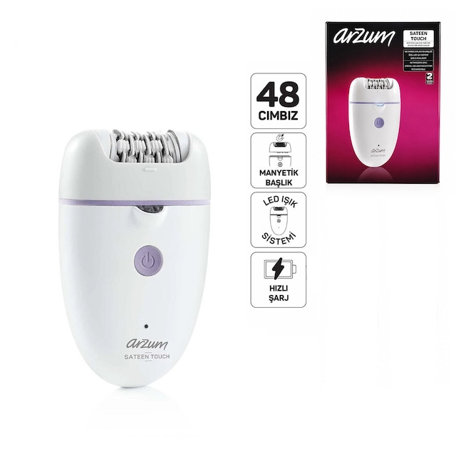 Epilatör Epilasyon Cihazı 48 Cımbız Manyetik Başlık Led Işık Sistem - Hızlı Şarj Ar5173-02 5691