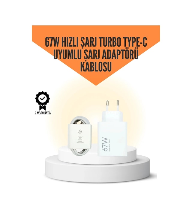 Ers 67w Hızlı Şarj Cihazı Yüksek Isı Dayanımlı Type-c Set