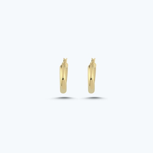 Altınbaş Altın Halka Küpe Akp0249-y-25977-12mm Çok Renkli