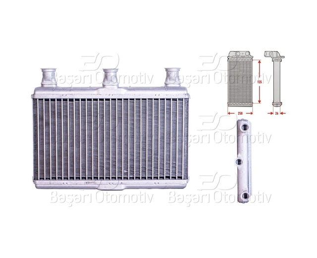 5 520 D 520 I 523 I Touring 530 I 2001 Sonrası Kalorifer Radyatörü Brazing 140x260 Mm