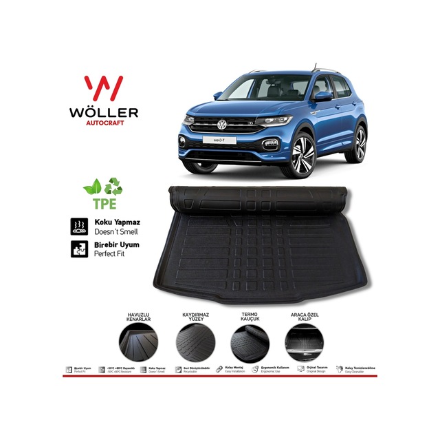 Vw T Cross Bagaj Havuzu 2022 Sonrası 3D Wöller Ultraflex Esnek