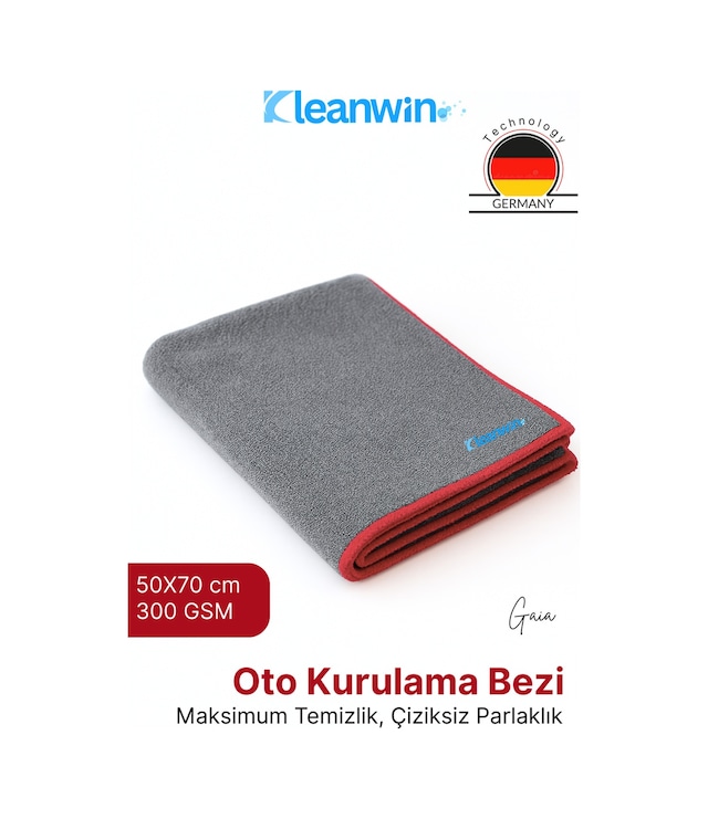Gaia Mikrofiber Bez 300 Gsm 50x70 Cm Oto Kurulama Havlusu Araç Yıkama Ve Cam Temizlik Bezi