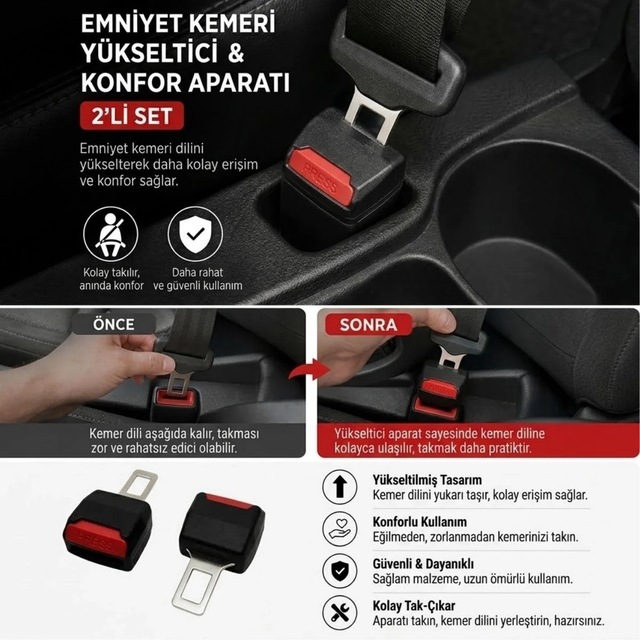 Ers 2&amp Apos Li Emniyet Kemeri Yükseltici Ve Konfor Aparatı