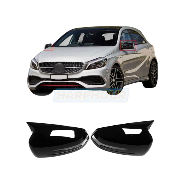 Mercedes A Serisi W176 Uyumlu Yarasa Ayna Kapağı Pianoblack İthal Abs Plastik A+ Kalite