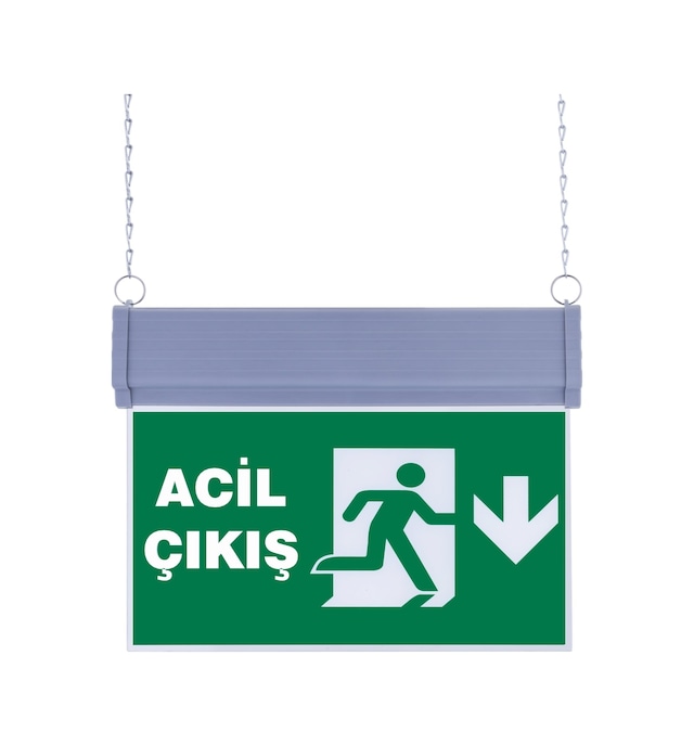 Sg051-a3 Çift Yönlü Acil Yönlendirme Armatürü Zincirli Acil Çıkış Aşağı C6c40