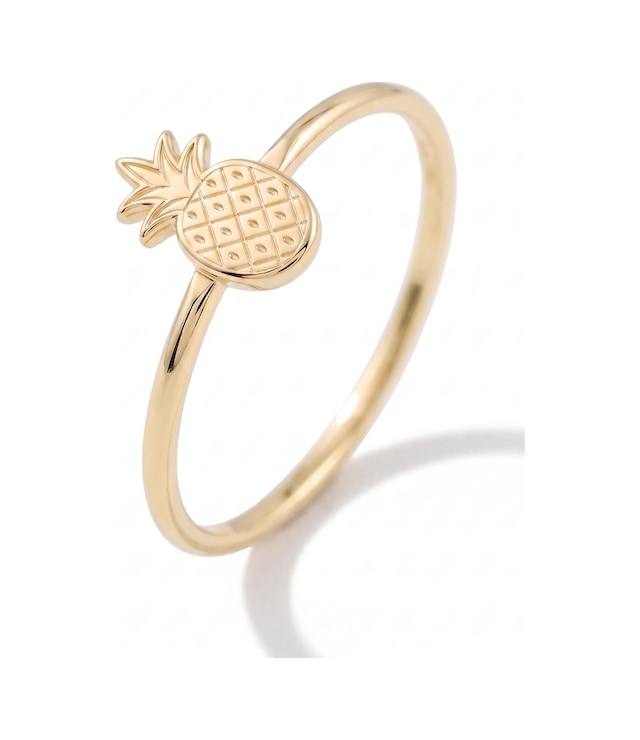 14 Ayar Altın Ananas Yüzük Sarı Altın