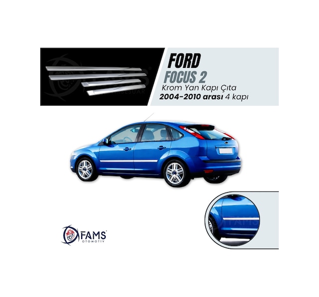 Ford Focus 2 Krom Yan Kapı Çıta 4 Kapı 2004-2010 P.çelik