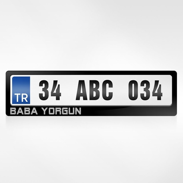 Kişiye Özel Baba Yorgun Yazılı Plakalık 461255487