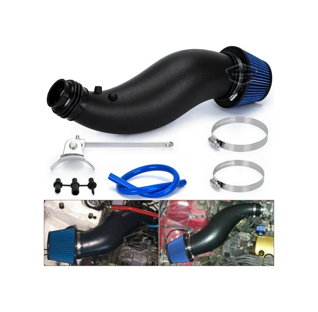 Honda Civic 1.6l Eg Ek 1992-2000 Uyumlu Performans & Ses Arttırıcı Yüksek Akışlı Soğuk Spor Açık Hava Filtre Kiti Emme Borusu Set Bigtube +6 Hp 52-89 Mm Siyah Mavi