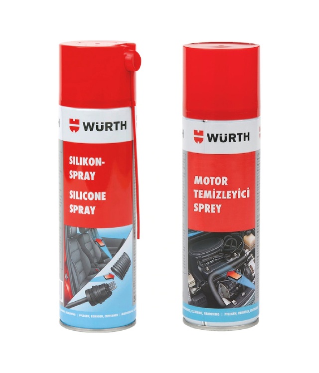 Motor Temizleyici Sprey 500 Ml + Silikon Sprey 500 Ml